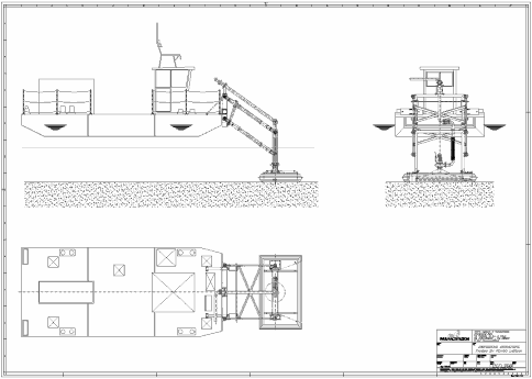 Disegno Dispositivo di Estrazione Fanghi da Fondo Laguna Modello DEFL 200