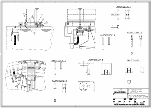 Disegno Dispositivo Regolabile Vasca di Raccolta schiume Modello PRc 510
