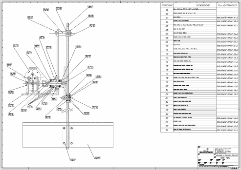 Disegno Meccanismo di Trasporto Surnatanti Modello MTS 100