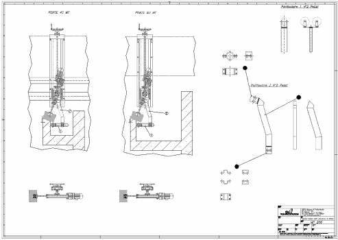 Disegno Meccanismo di Pulizia Parte Inclinata Bordo di Sfioro Modello MP 200