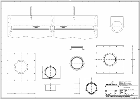 disegno tecnico di un dissabbiatore